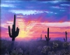 Saguaro at Sunset